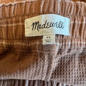 Madewell Camel Tan Window Pane trousers